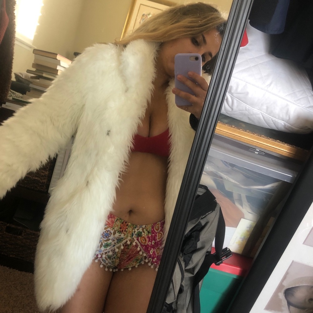 Vintage white fur coat, like new